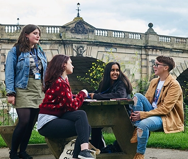 Students in Abbey Gardens